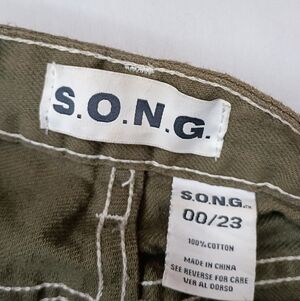 S.O.N.G. Women's Boyfriend Jeans - Olive Green